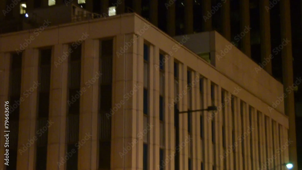 Establishment shot of a building downtown Establishment shot of a building downtown