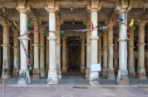 Column at Sarkhej Roza mosque, Ahmedabad photo