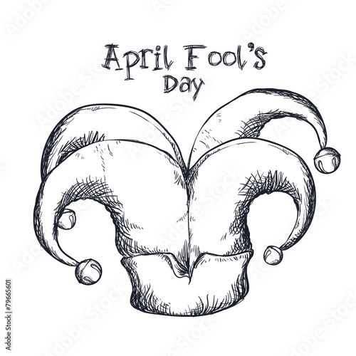 April fools day design, vector illustration.
