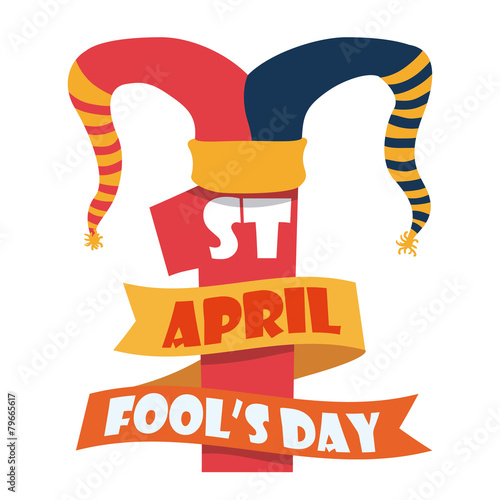April fools day design, vector illustration.