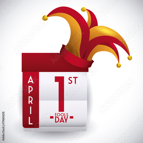 April fools day design, vector illustration.