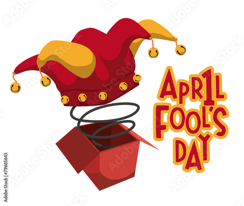 April fools day design, vector illustration.