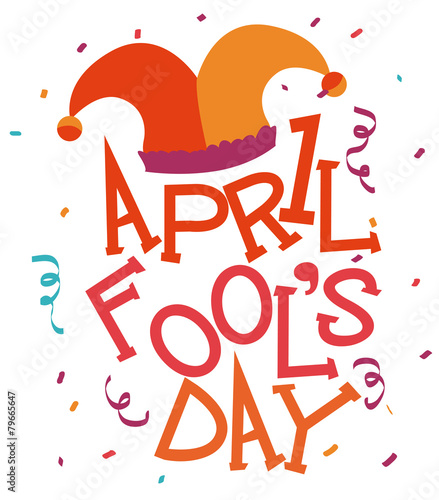 April fools day design, vector illustration.
