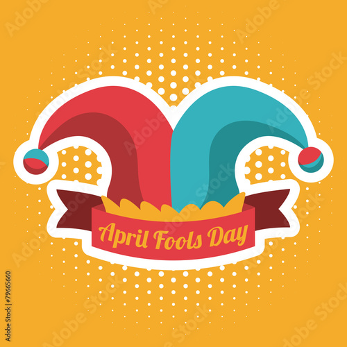 April fools day design, vector illustration.