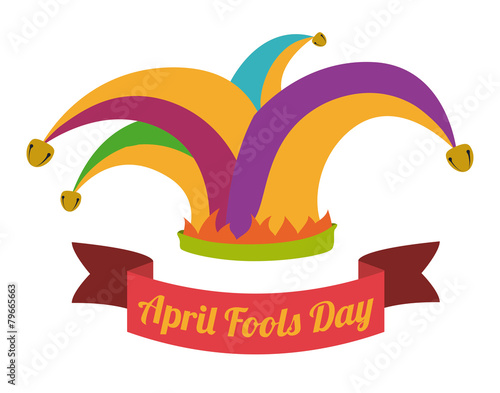 April fools day design, vector illustration.