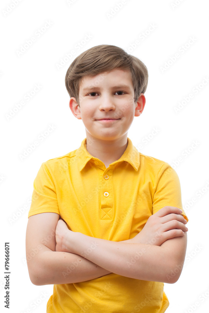 smiling boy in a yellow t-shirt smiling boy in a yellow t-shirt