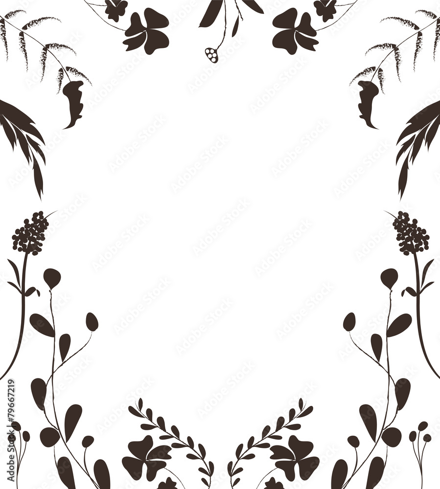 Obraz premium Hand Drawn silhouette Frame Background