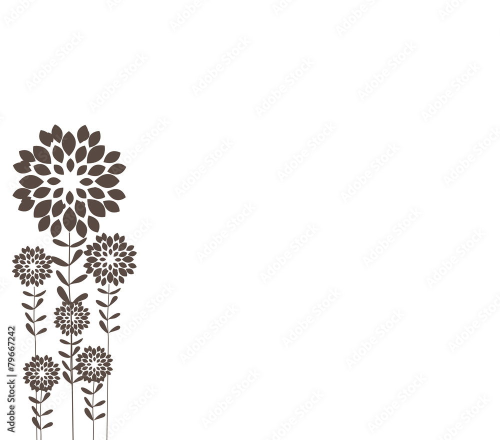 Obraz premium Stalks black background