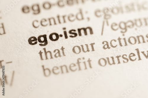 Dictionary definition of word egoism photo