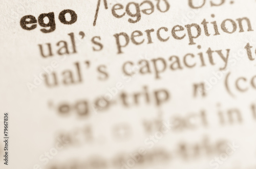Foto Dictionary definition of word ego