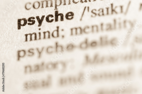 Fotografie, Obraz Dictionary definition of word psyche