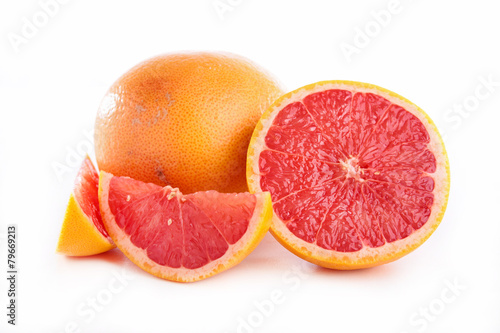 grapefruit isolated on white