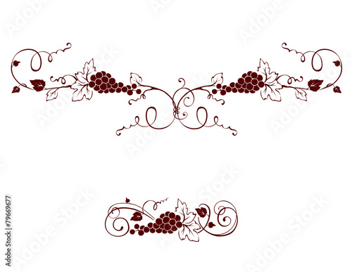 Set of design elements -- grape