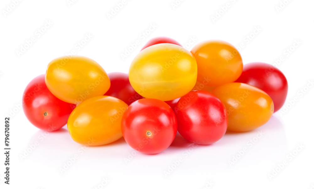 cherry tomatoes on a white background cherry tomatoes on a white background