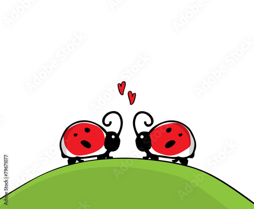 Valentinstag Muttertag verliebte Marienkäfer