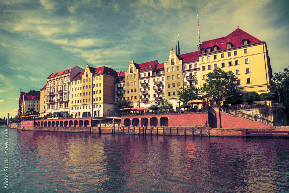 Fototapeta premium River Spree in Berlin and old architecture
