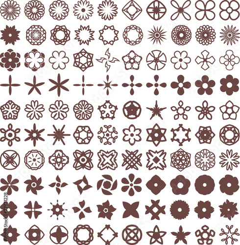 Flowers Vector Shapes Set 1