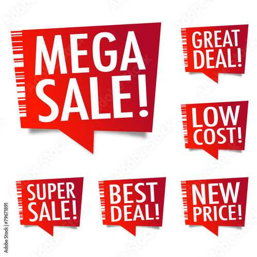 Promotional labels (red speech bubble) - part 2