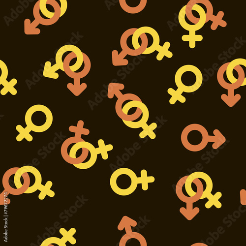 seamless abstract background with gender symbols