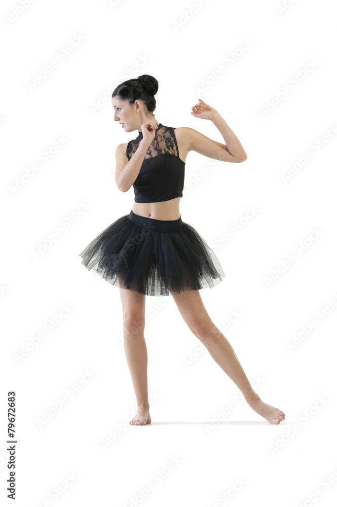 Young attractive ballerina doing alternate dance moves Young attractive ballerina doing alternate dance moves