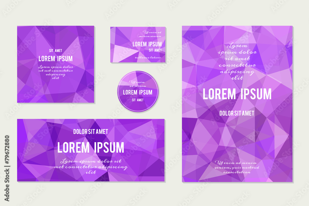 Set of Abstract Geometric Polygonal Backgrounds. Set of Abstract Geometric Polygonal Backgrounds.