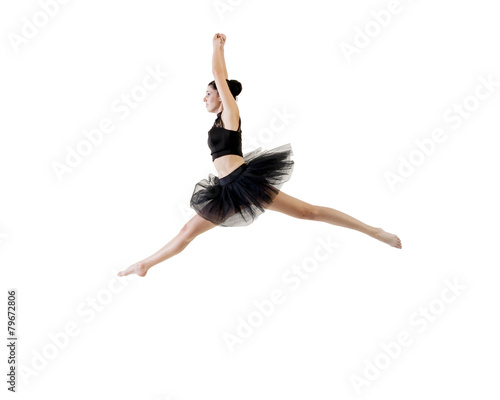 Wallpaper Mural Young alternative ballerina dancing isolated on white Torontodigital.ca