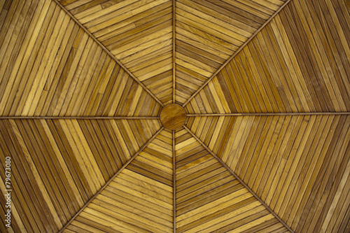 Wooden structure on the roof
