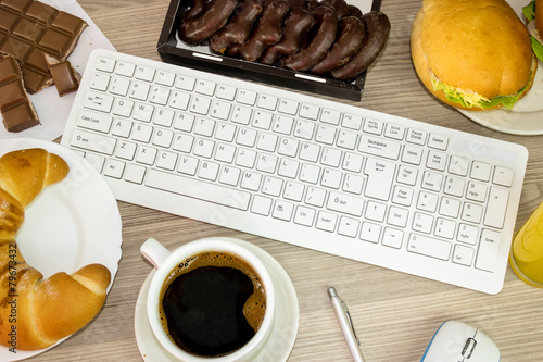Fotografie Eating at work