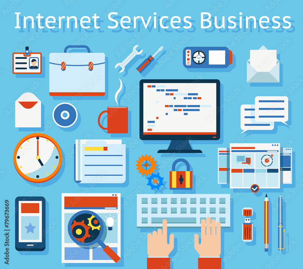 Internet Service Business Concept Graphic Design