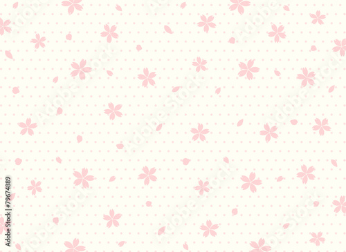 桜　ドット背景