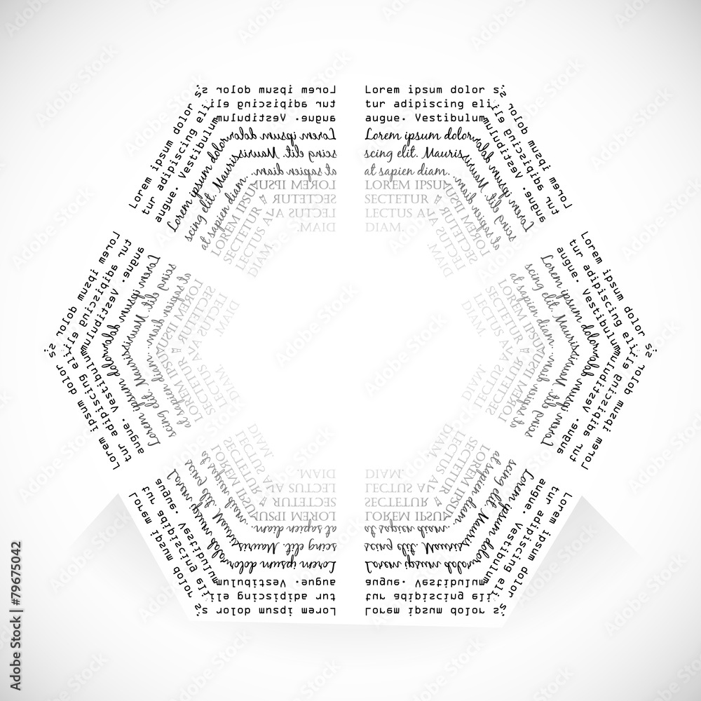 Obraz premium hexagon of fonts with empty space for text icon logo preset