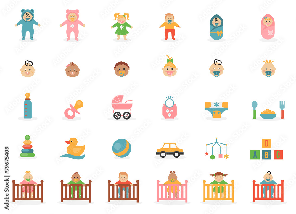 Babe icons for greetings card Babe icons for greetings card