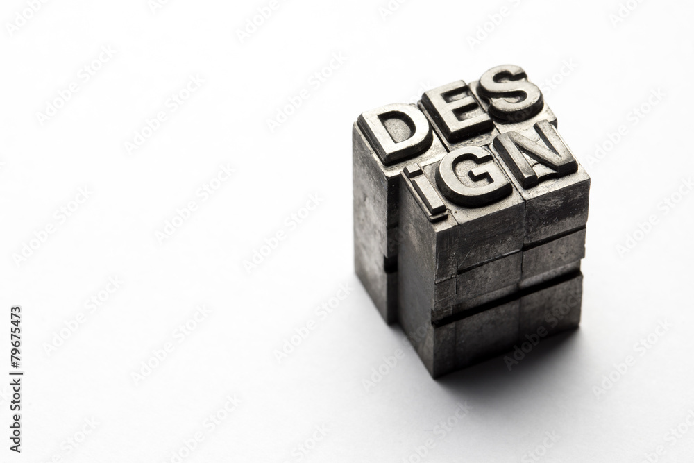 Design word, letterpress block letter Design word, letterpress block letter