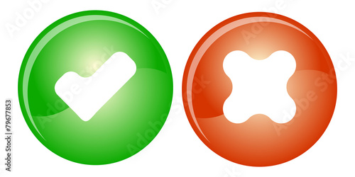 yes no check mark button