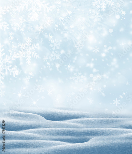 background of snow