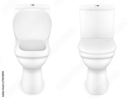 toilet bowl vector illustration