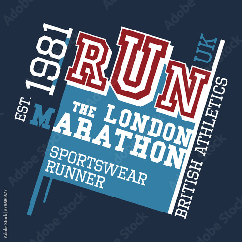 London Marathon t-shirt design design