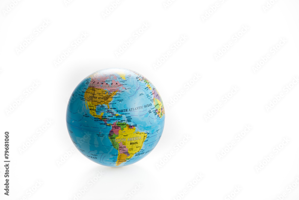globe world toy isolated on white background globe world toy isolated on white background