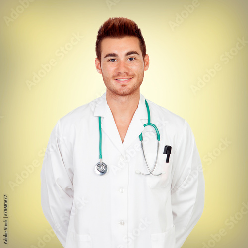 Sympathetic young doctor