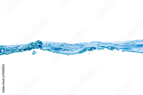 Water wave isolated on white background