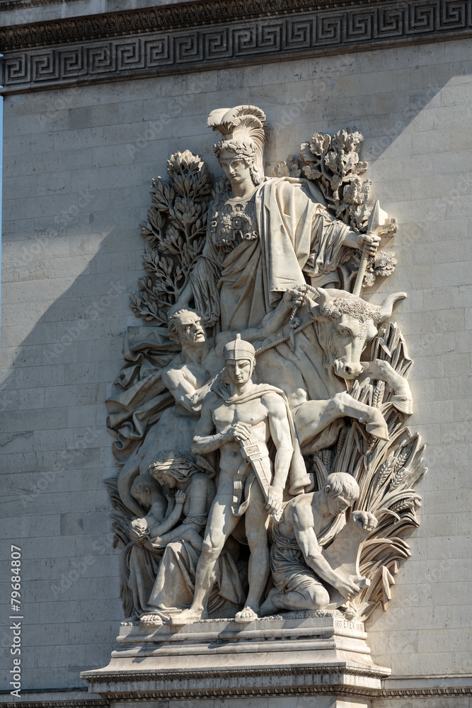 Naklejka premium Arc de triomphe in Paris - France
