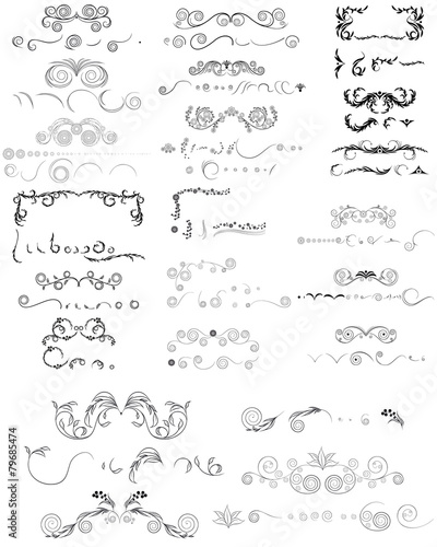 Floral shapes set