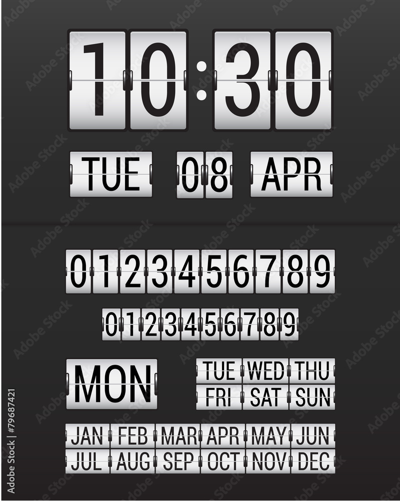 Flip Clock White Flip Clock White