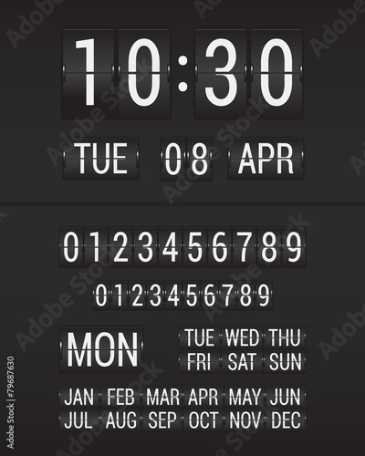 Flip Clock Black