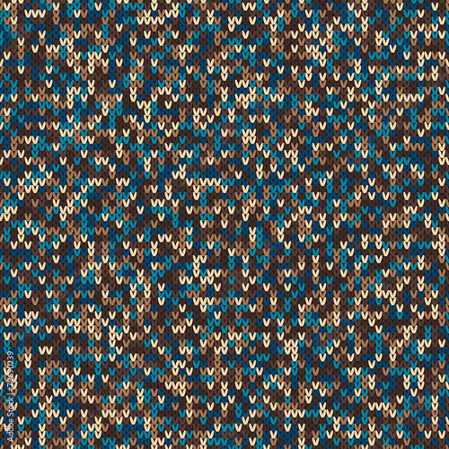 Colourful Melange Wool Knitting Pattern. Seamless Background