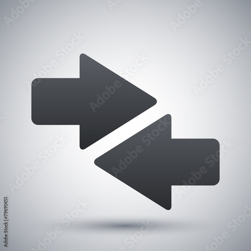 Vector both direction arrows icon