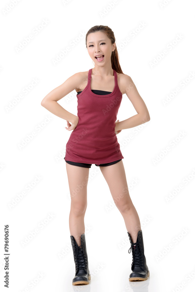 Fototapeta premium Cheerful sport girl