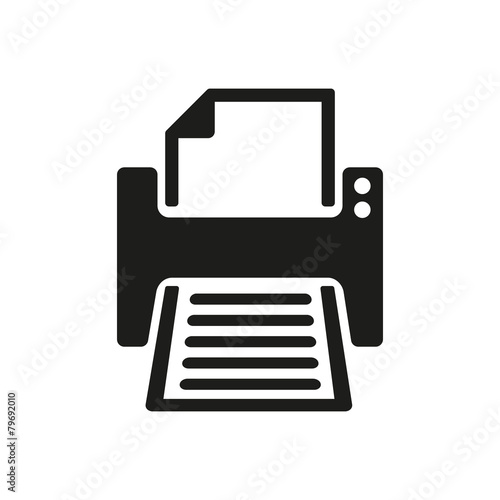 The printer icon. Printing symbol. Flat