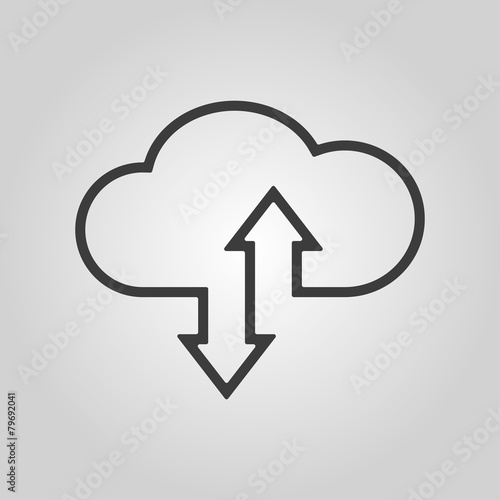 The download and upload to cloud icon