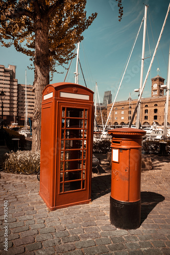 London, phone box and a post box photo